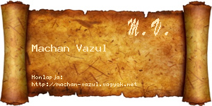 Machan Vazul névjegykártya